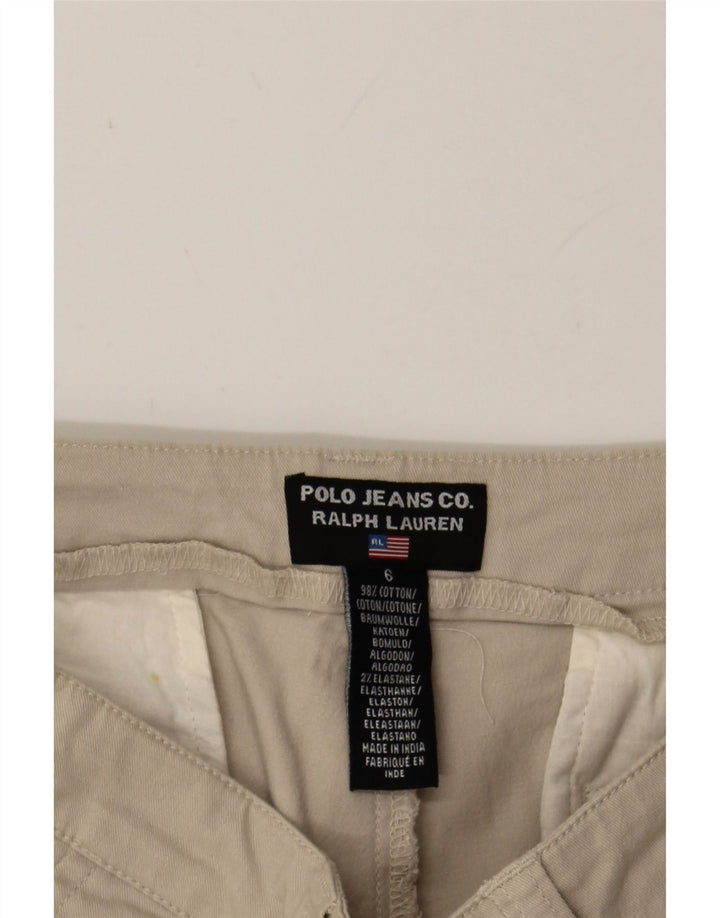 RALPH LAUREN Womens Casual Shorts US 6 Medium W32 Beige Cotton Vintage Ralph Lauren and Second-Hand Ralph Lauren from Messina Hembry 