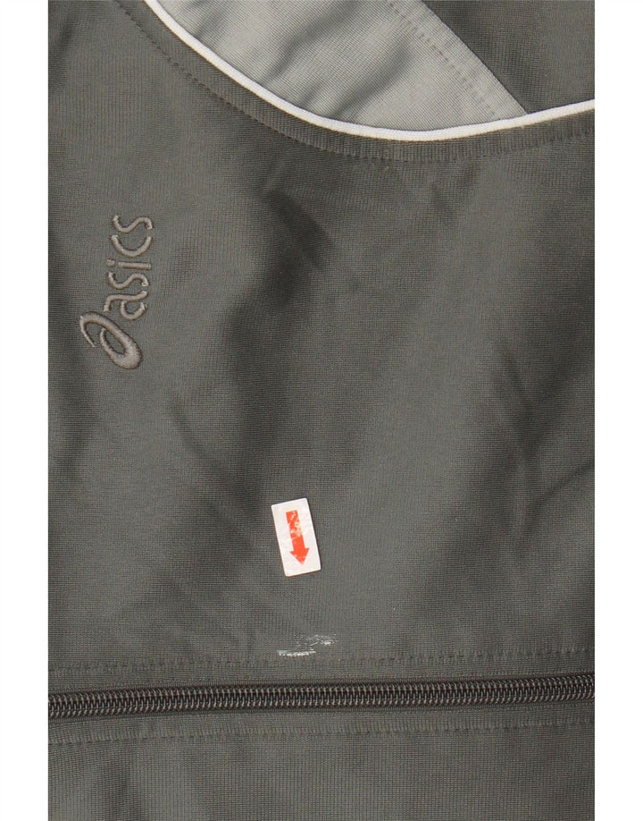ASICS Mens Zip Hoodie Sweater XL Grey Colourblock