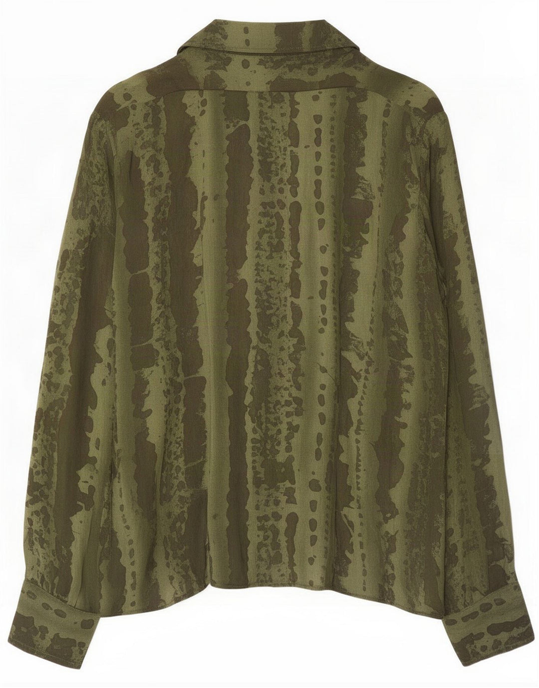 Vintage Womens Abstract Pattern Shirt UK 16 Large Green