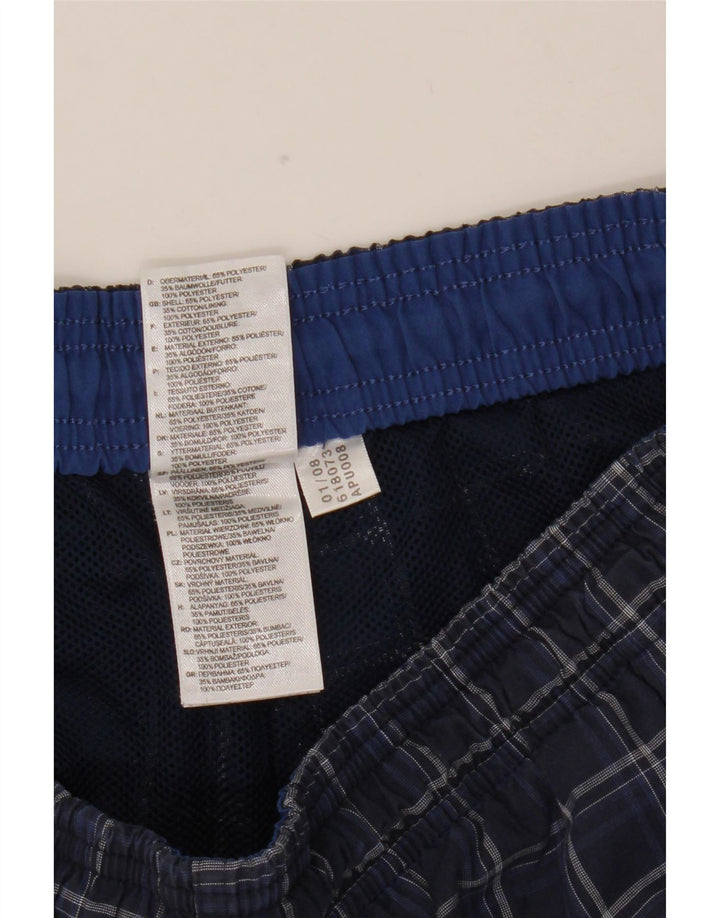 Adidas Mens Swimming Shorts Large Blue Check Polyester