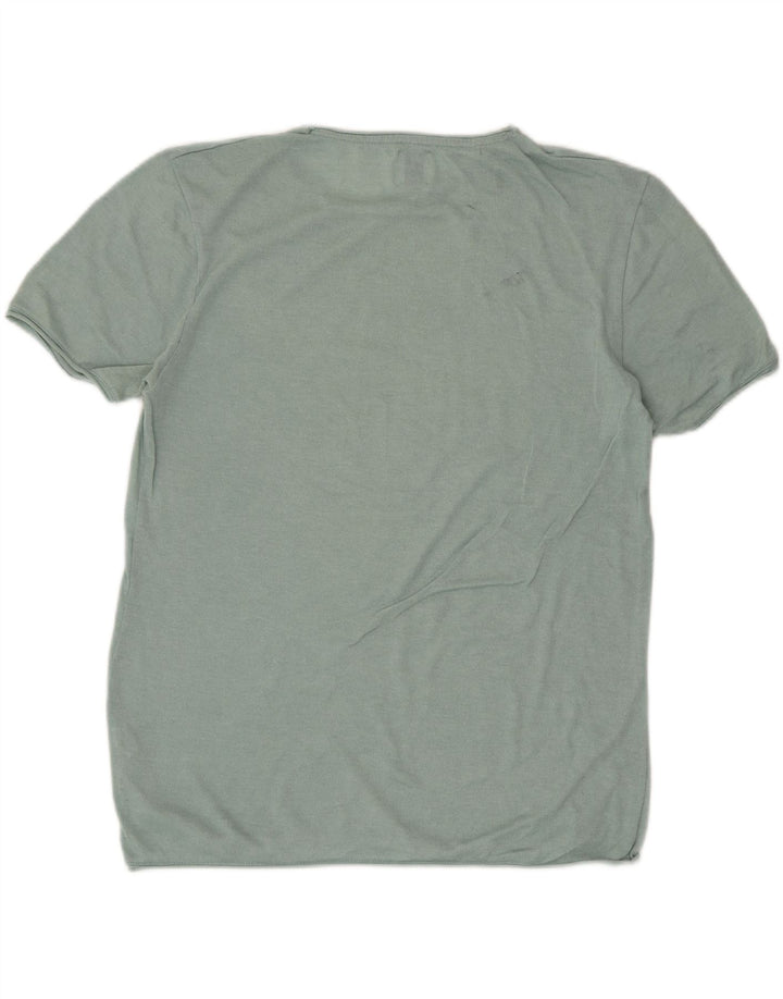 Zara Mens T-Shirt Top Large Green Cotton