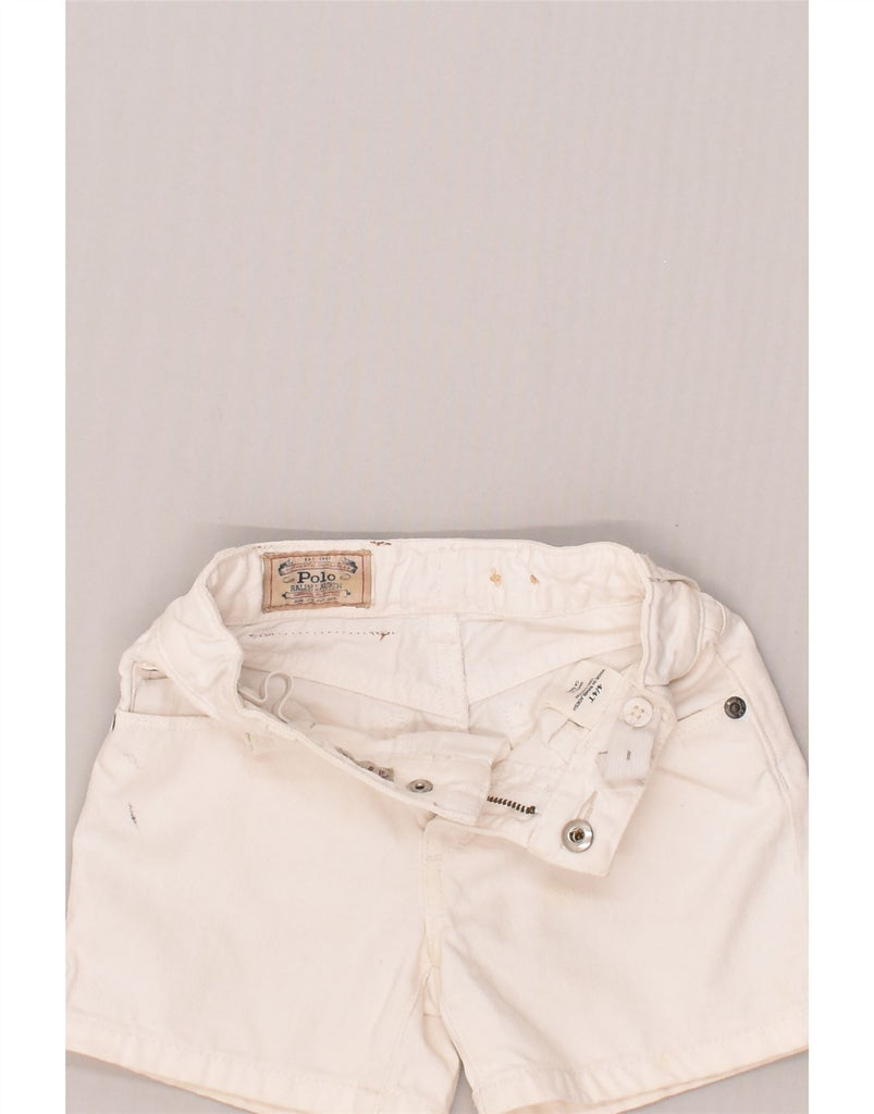 POLO RALPH LAUREN Girls Denim Shorts 3-4 Years W20  White Cotton | Vintage Polo Ralph Lauren | Thrift | Second-Hand Polo Ralph Lauren | Used Clothing | Messina Hembry 