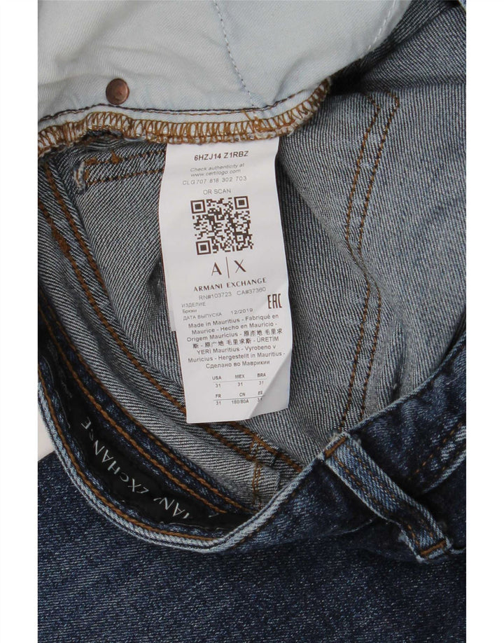 Armani Exchange Mens Slim Jeans W31 L31 Navy Blue Cotton