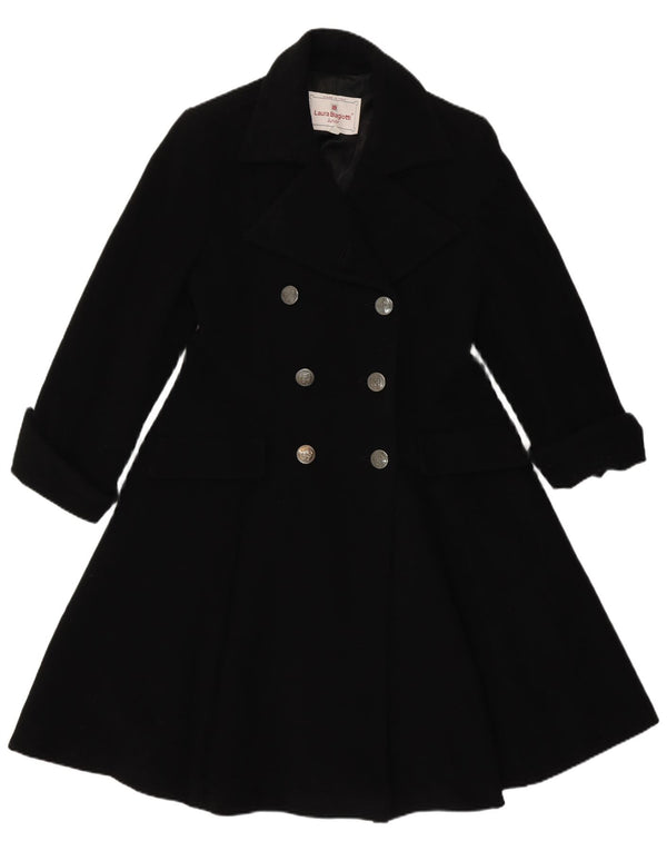 Laura Biagiotti Girls Princess Coat 11-12 Years 2XL Black Wool