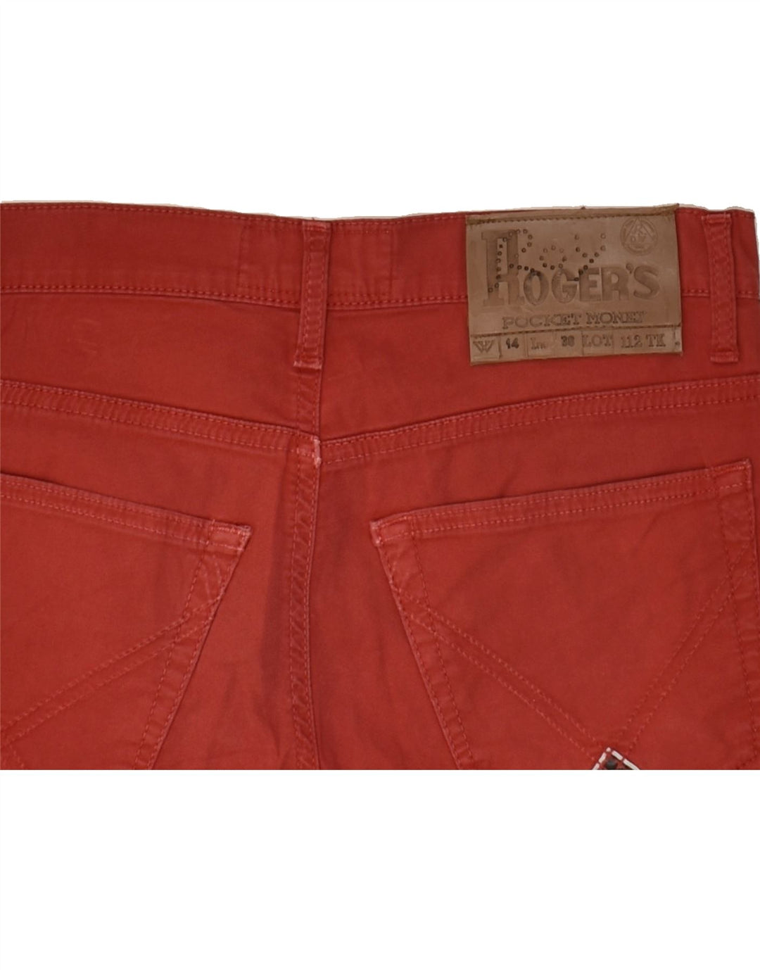 ROY ROGERS Womens Casual Shorts UK 14 Medium W28 Red Cotton Vintage Roy Rogers and Second-Hand Roy Rogers from Messina Hembry 