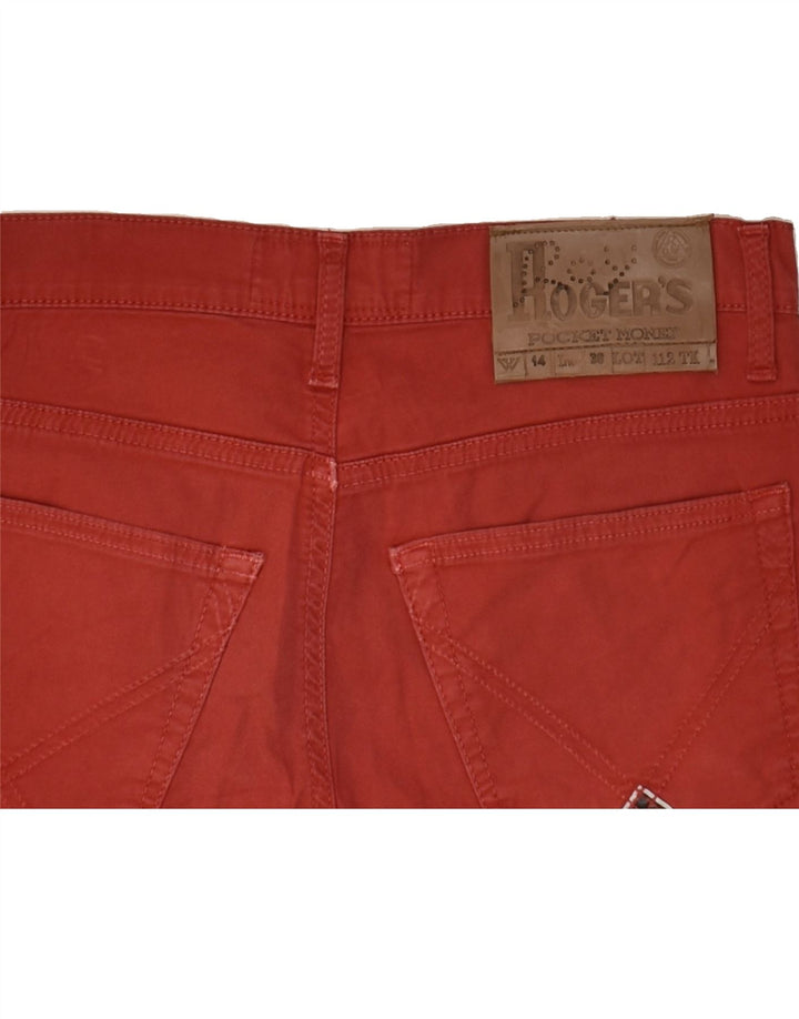 ROY ROGERS Womens Casual Shorts UK 14 Medium W28 Red Cotton Vintage Roy Rogers and Second-Hand Roy Rogers from Messina Hembry 