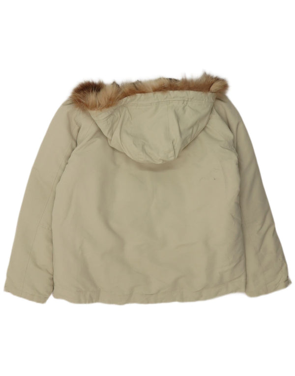 Woolrich Womens Hooded Padded Jacket UK 18 XL Green Nylon
