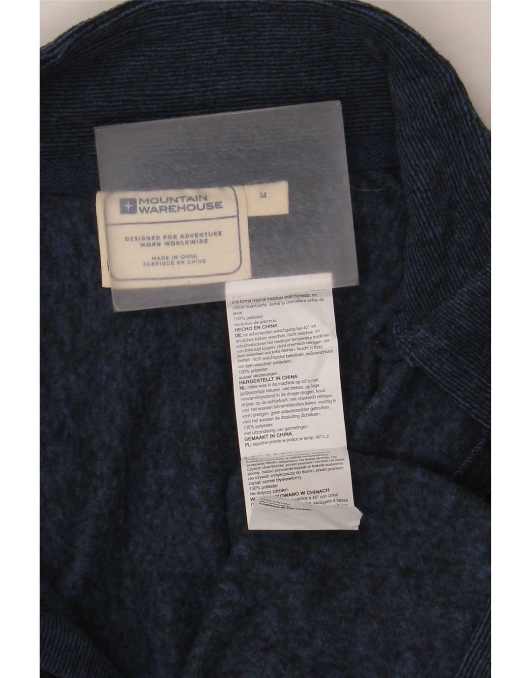 Mountain Warehouse Mens Zip Neck Sweatshirt Jumper Medium Navy Blue Flecked