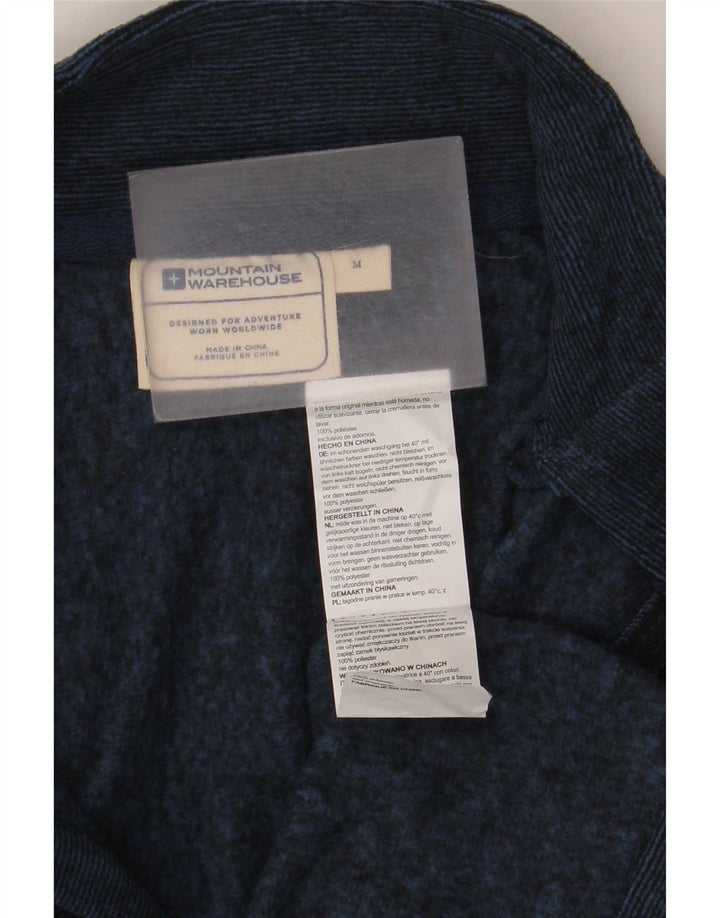 Mountain Warehouse Mens Zip Neck Sweatshirt Jumper Medium Navy Blue Flecked