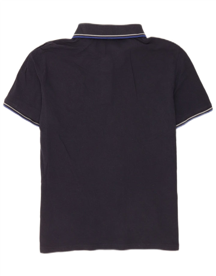 Champion Mens Polo Shirt Medium Navy Blue Striped