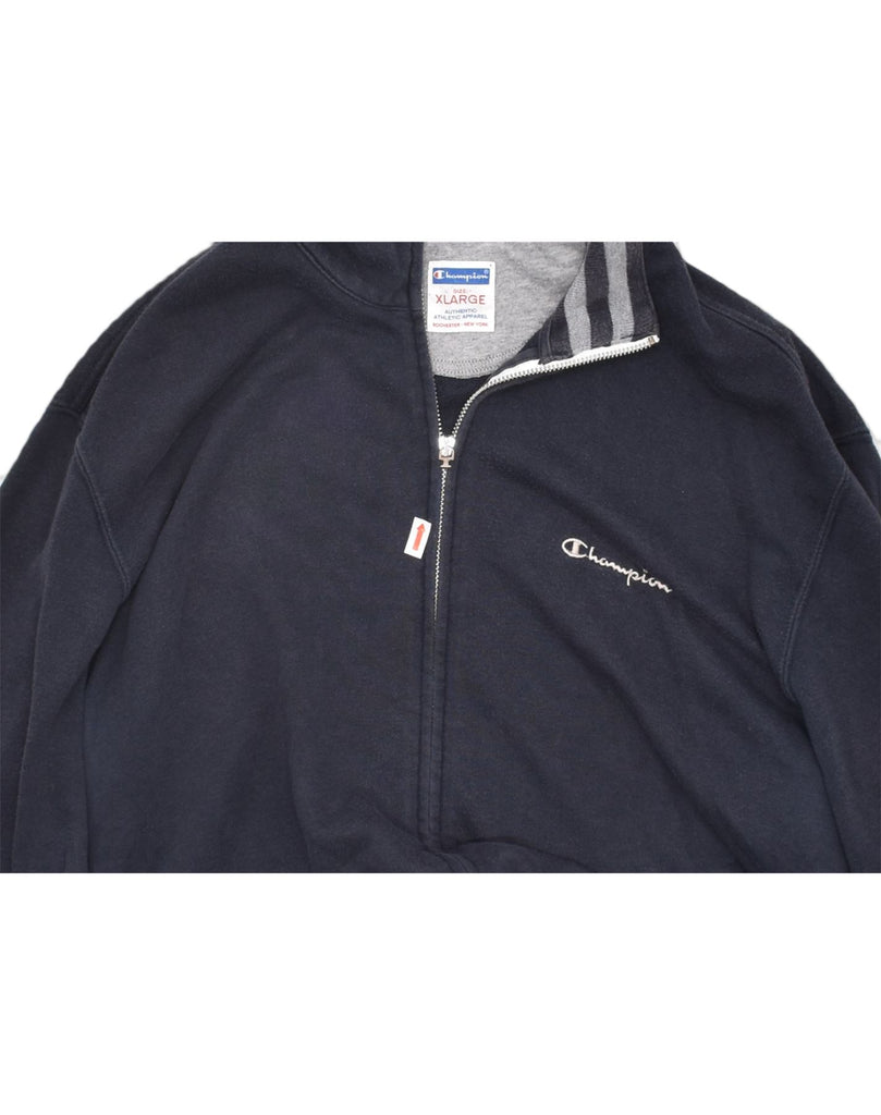 CHAMPION Mens Rochester Tracksuit Top Jacket XL Navy Blue Cotton | Vintage | Thrift | Second-Hand | Used Clothing | Messina Hembry 