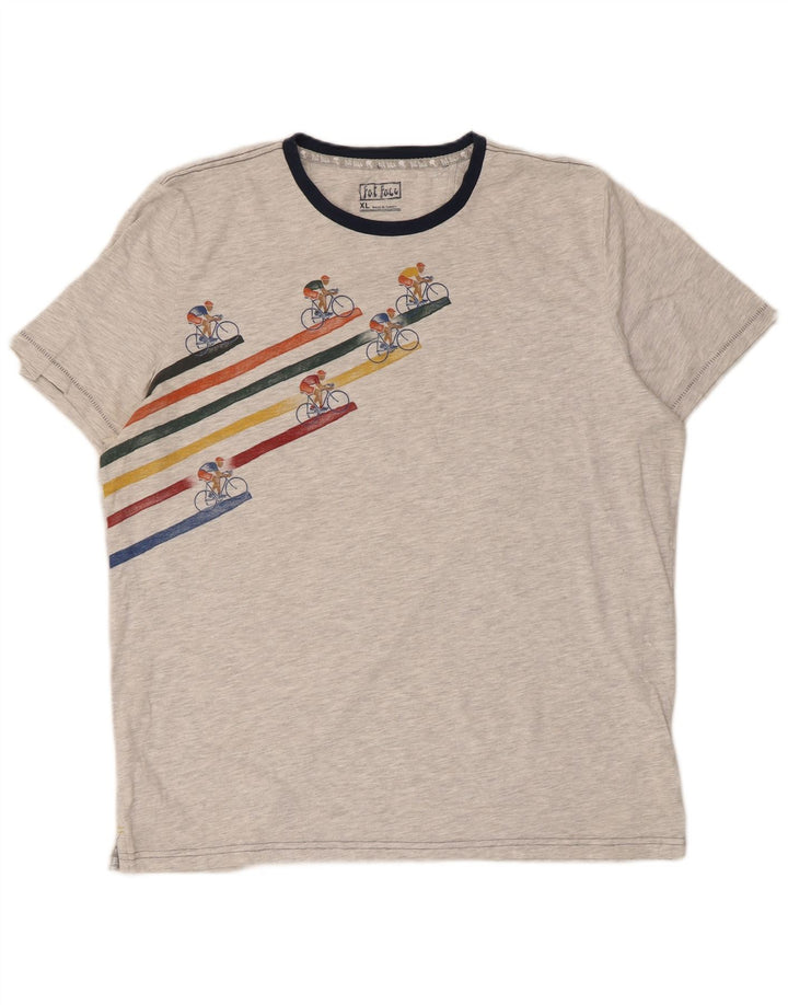 Fat Face Mens Graphic T-Shirt Top XL Grey Cotton