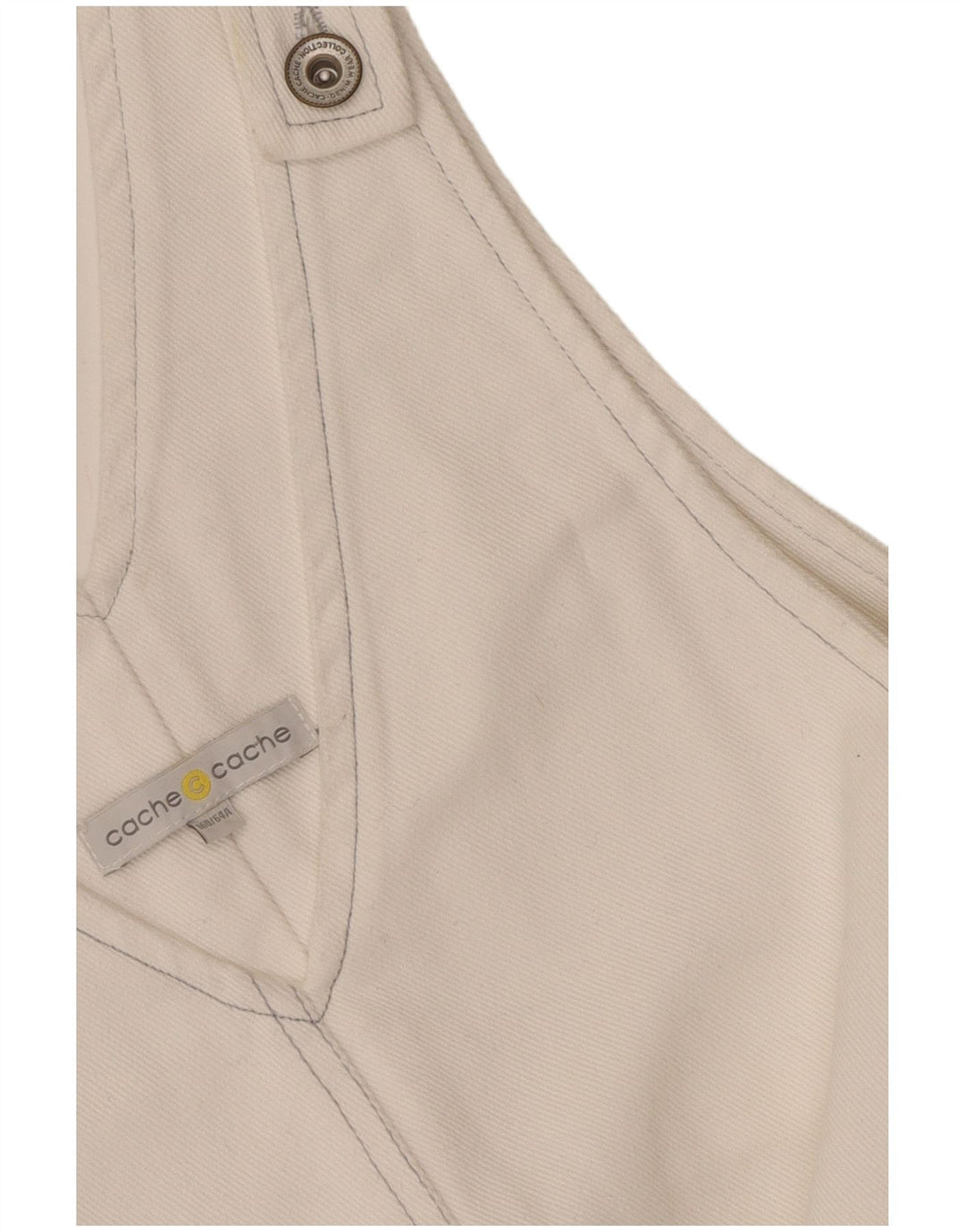 Cache Womens Denim Pinafore Dress UK 8 Small White