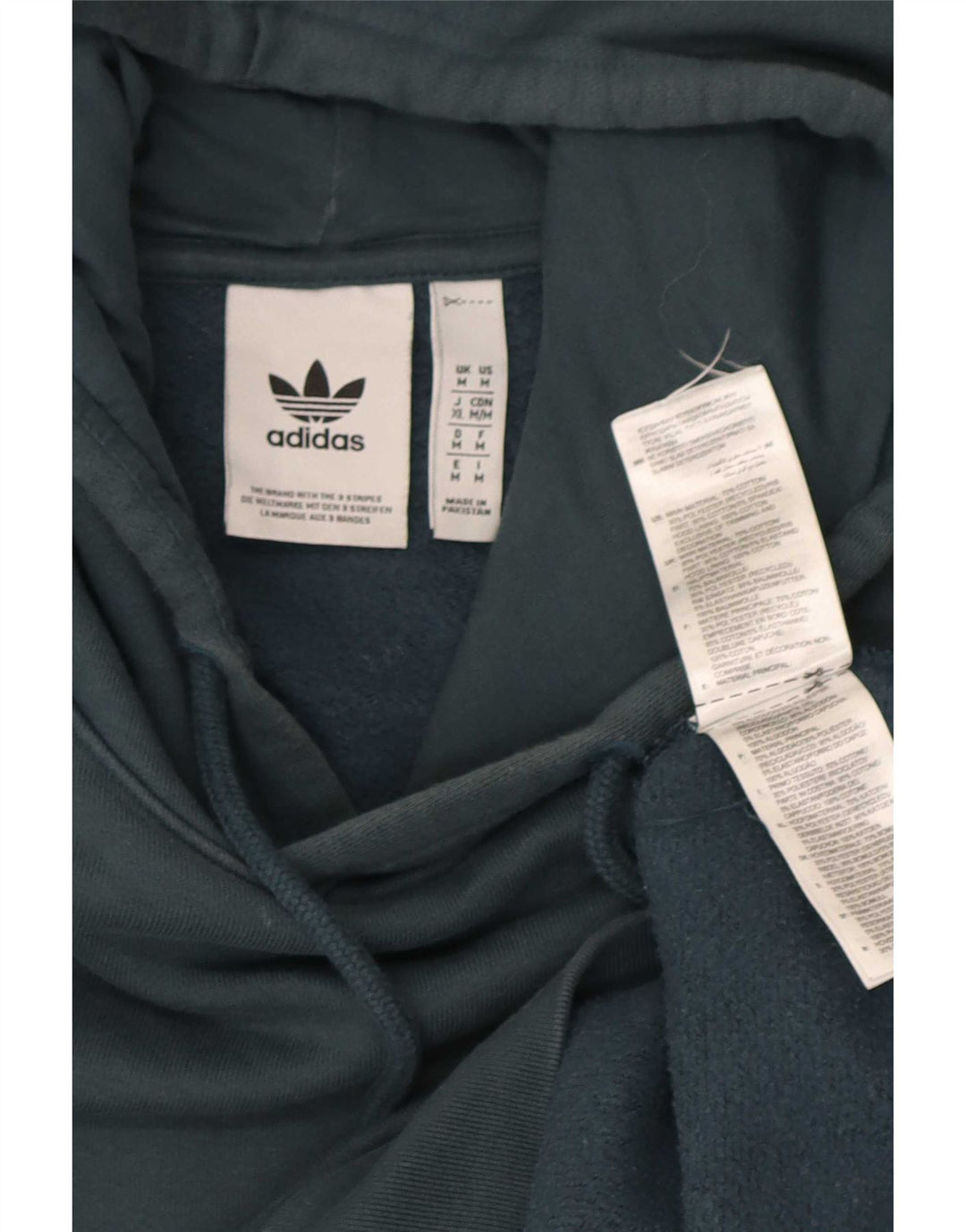 Adidas Mens Hoodie Jumper Medium Green Cotton