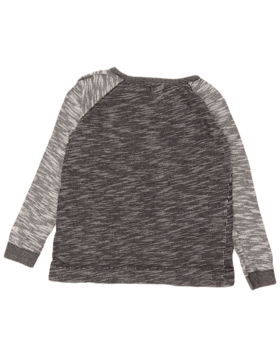 Champion Womens Sweatshirt Jumper UK 14 Medium Grey Flecked Cotton