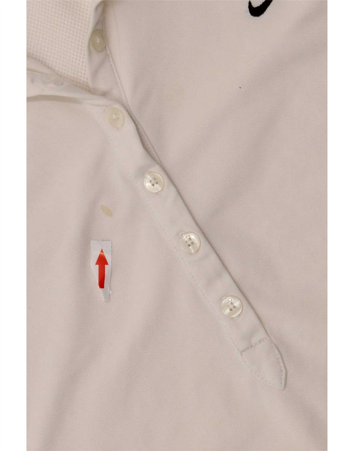 Nike Womens Polo Shirt UK 8/10 Small Off White