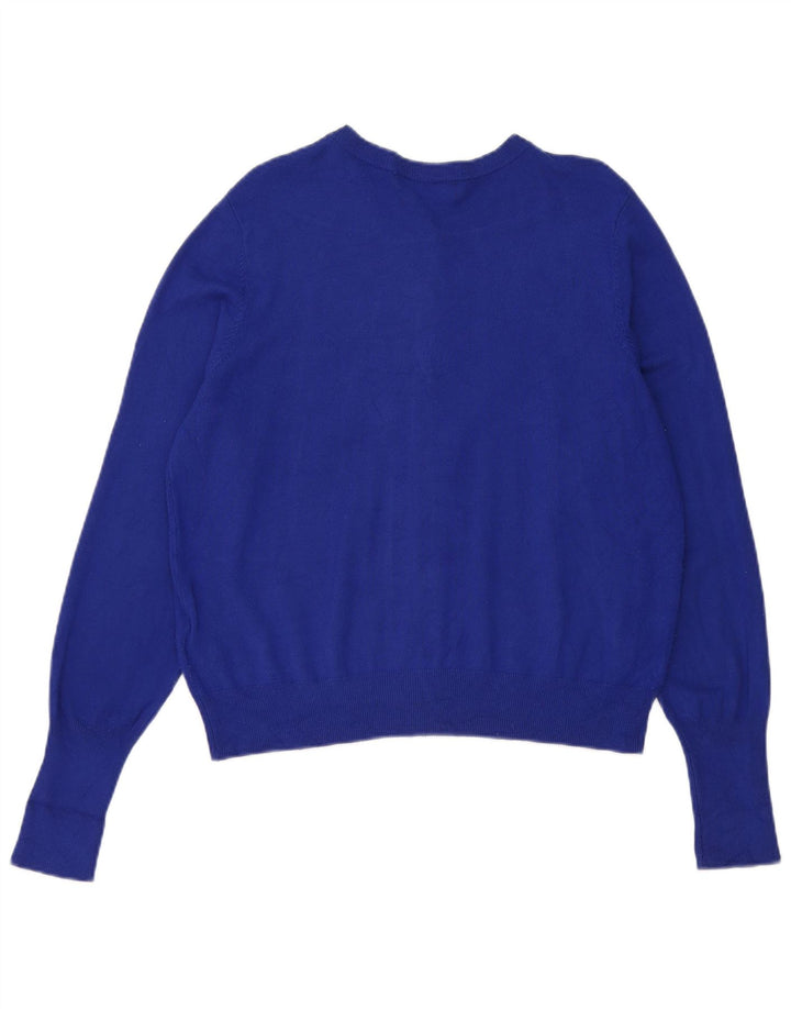 Marks & Spencer Womens Cardigan Sweater UK 14 Medium Blue Viscose