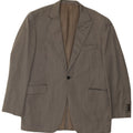 Aquascutum Mens 1 Button Blazer Jacket UK 44 2XL Grey Herringbone Wool