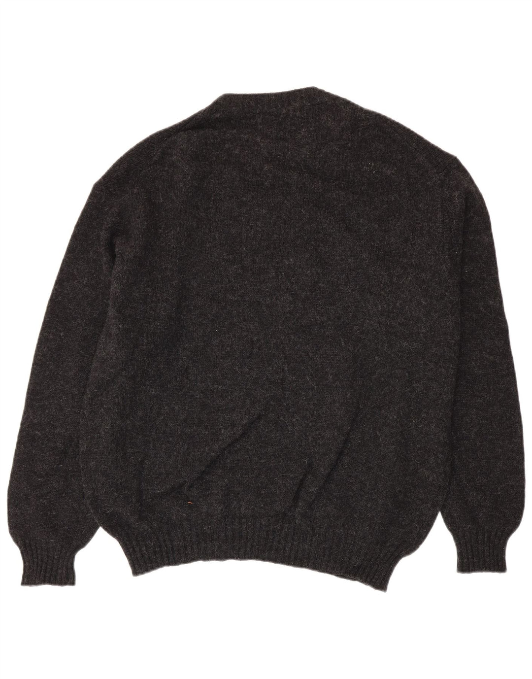 Benetton Mens Crew Neck Jumper Sweater XL Grey Flecked