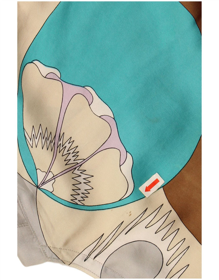 VINTAGE Womens Abstract Pattern Blouse Top UK 14 Medium Multicoloured