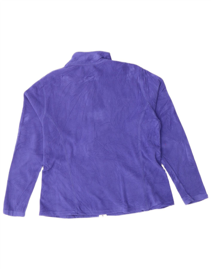 Eddie Bauer Womens Fleece Jacket UK 16 Large Purple Polyester
