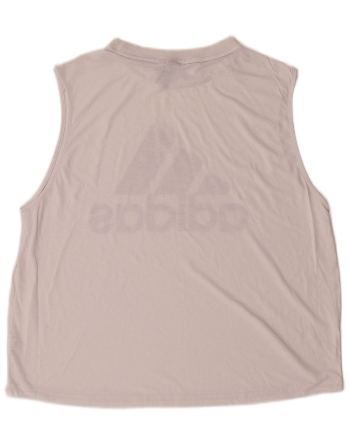ADIDAS Mens Graphic Vest Top Large White Sports