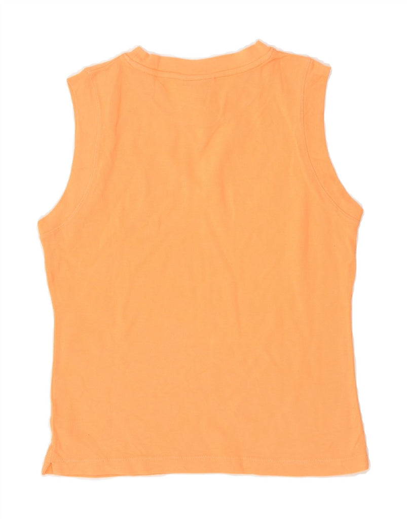 DIADORA Womens Vest Top UK 14 Large Orange Cotton | Vintage Diadora | Thrift | Second-Hand Diadora | Used Clothing | Messina Hembry 