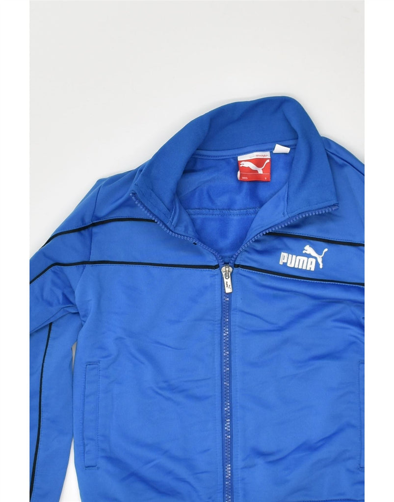 PUMA Boys Tracksuit Top Jacket 4-5 Years Blue Polyester | Vintage Puma | Thrift | Second-Hand Puma | Used Clothing | Messina Hembry 