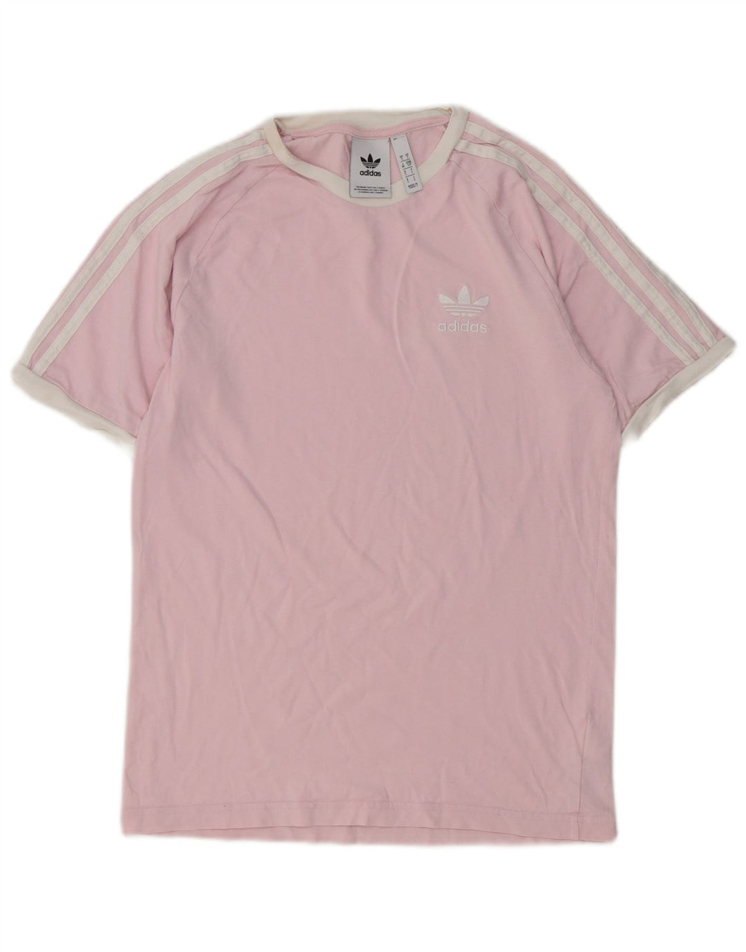 Adidas Mens T-Shirt Top Small Pink Cotton