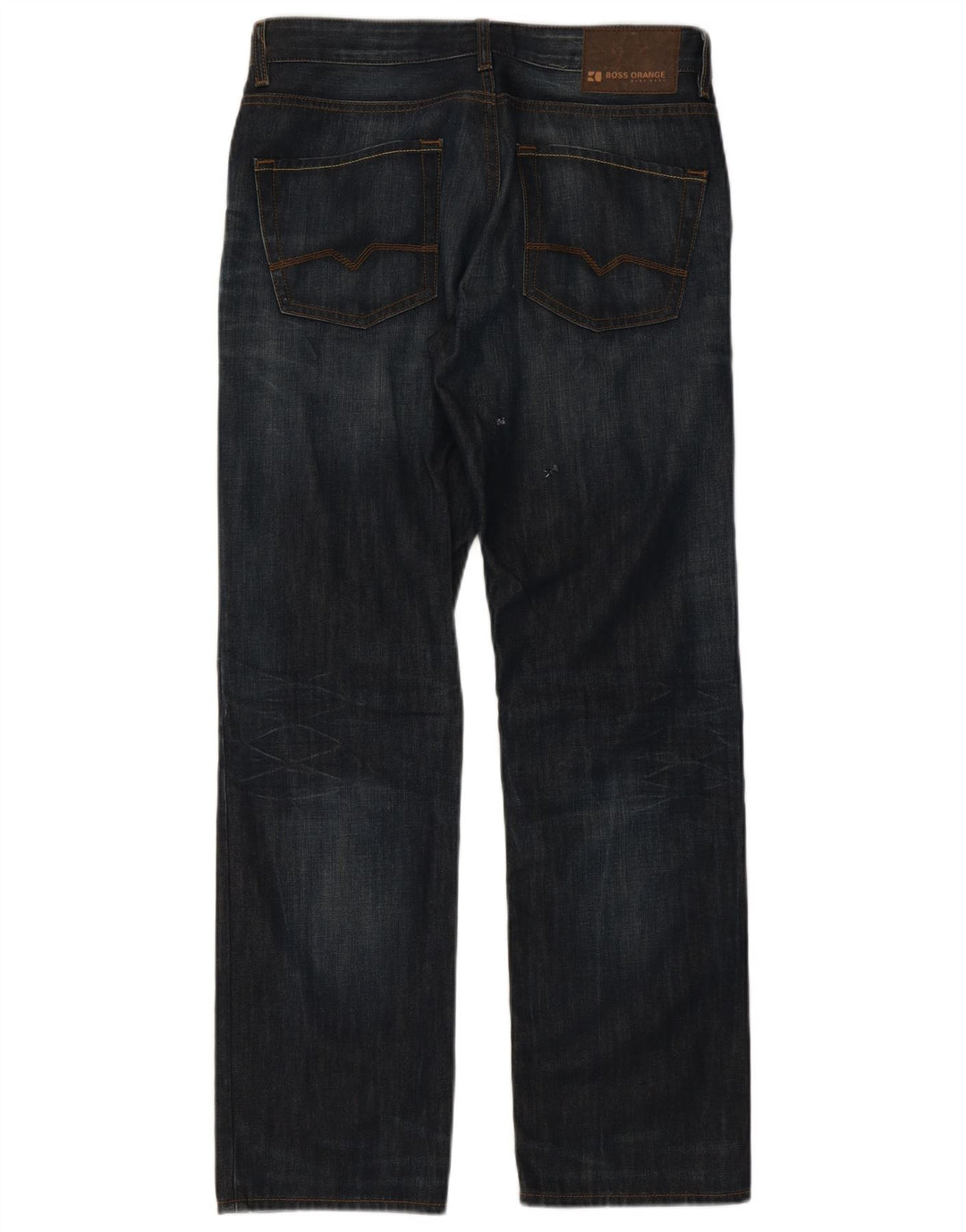 Hugo Boss Mens Straight Jeans W33 L32 Blue Cotton