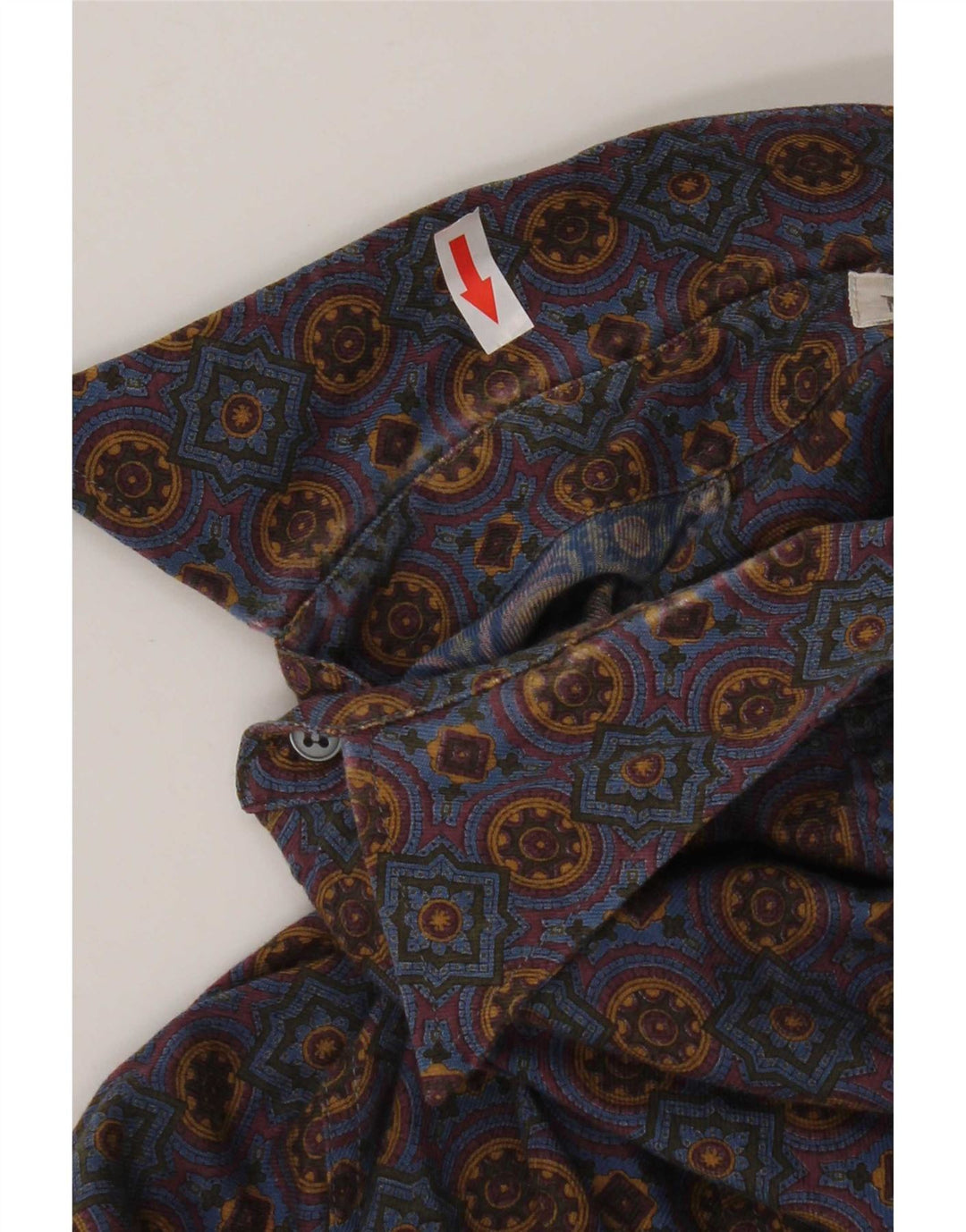 NANI BON Mens Shirt Size 40 Medium Blue Ikat