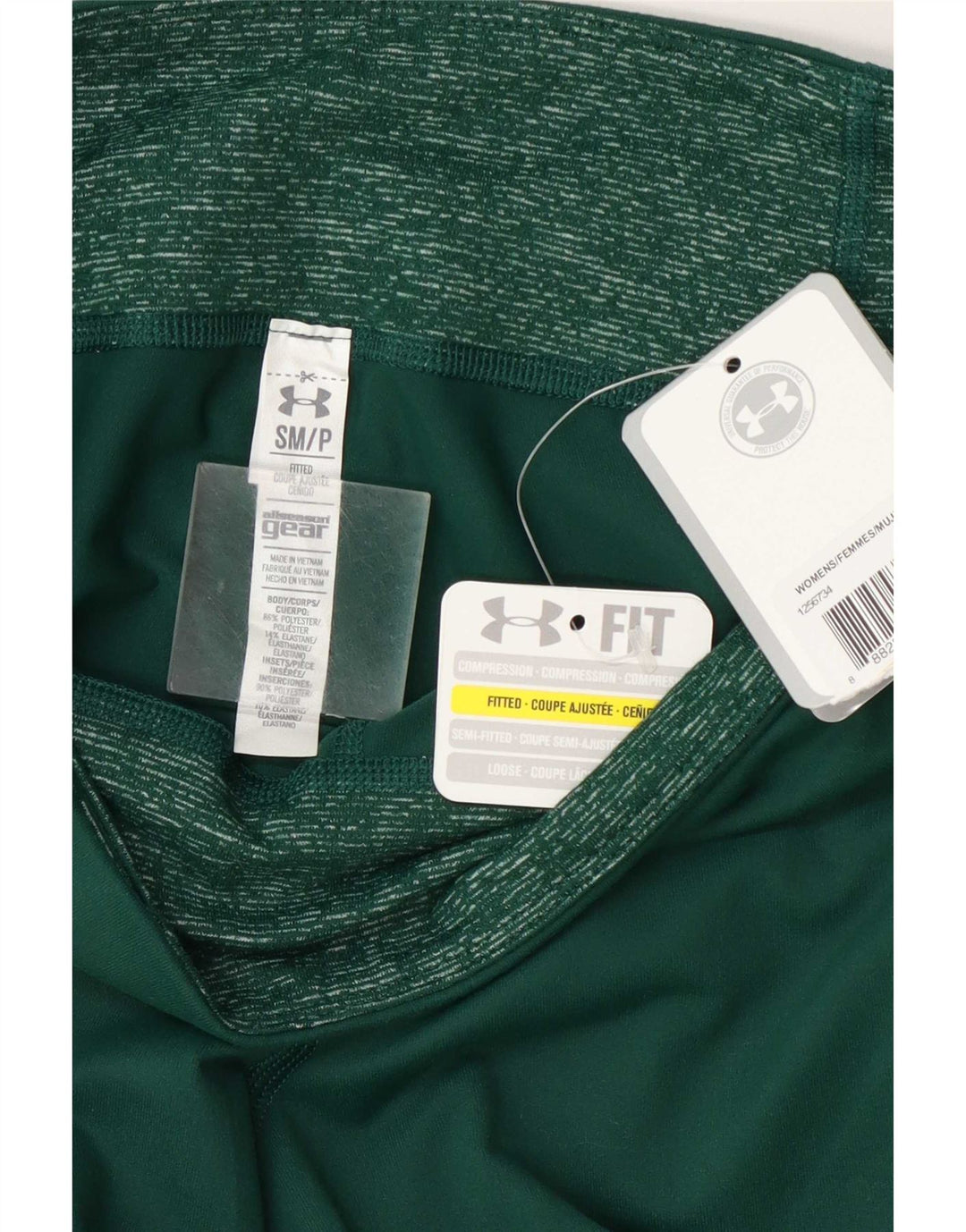 Under Armour Womens Capri Leggings UK 10 Small Green Polyester