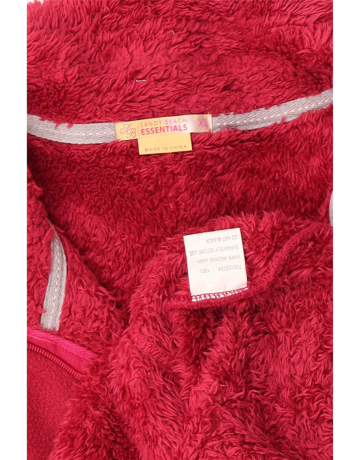 Essentials Womens Oversized Fleece Jacket UK 18 XL Pink Polyester