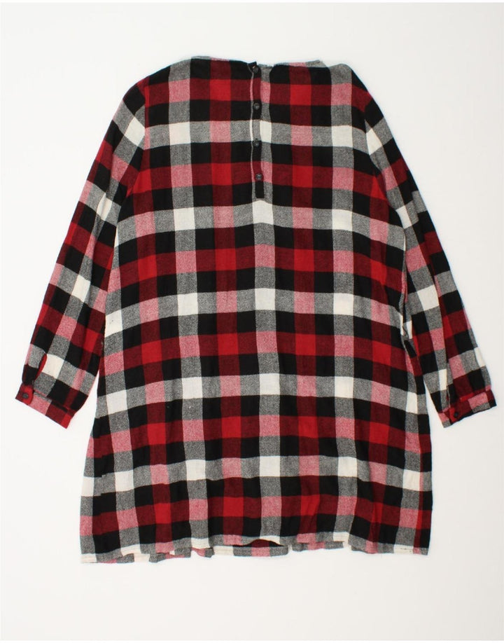 WOOLRICH Womens Long Sleeve A-Line Dress UK 16 Large Multicoloured Plaid Vintage Woolrich and Second-Hand Woolrich from Messina Hembry 