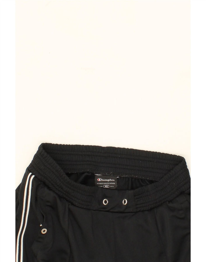CHAMPION Womens Tracksuit Trousers Joggers UK 4 XS Black Polyester Vintage Champion and Second-Hand Champion from Messina Hembry 