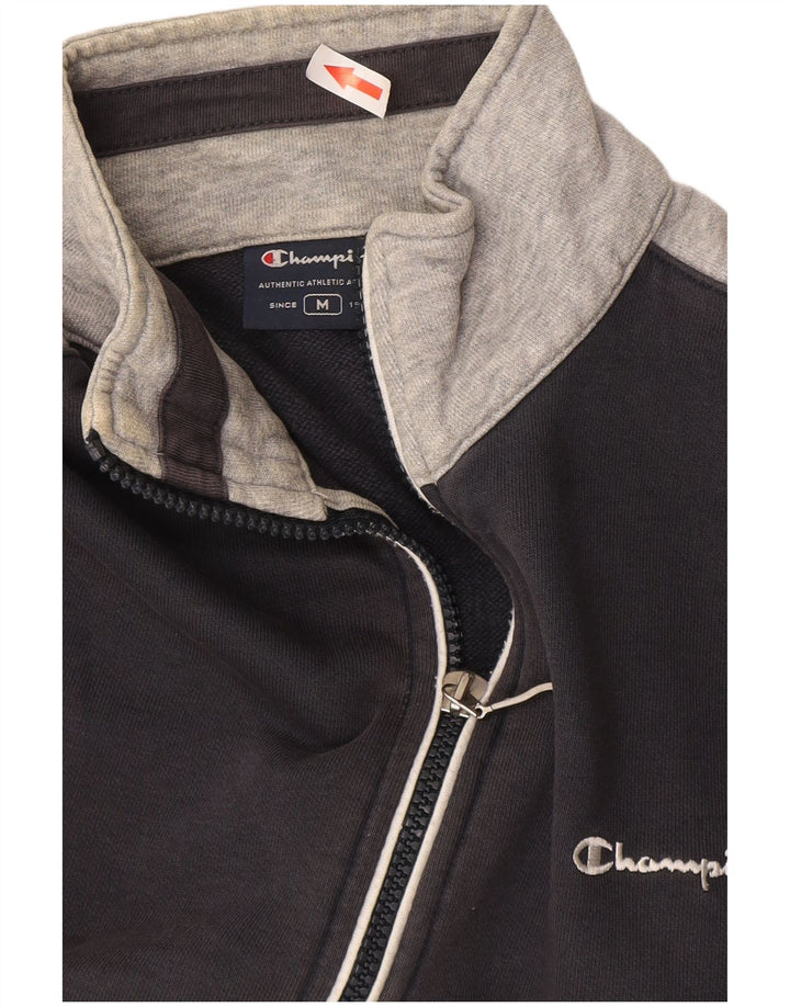 Champion Womens Tracksuit Top Jacket UK 14 Medium Navy Blue Colourblock