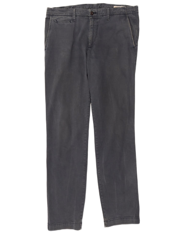 Gap Mens Slim Chino Trousers W34 L34 Grey Cotton