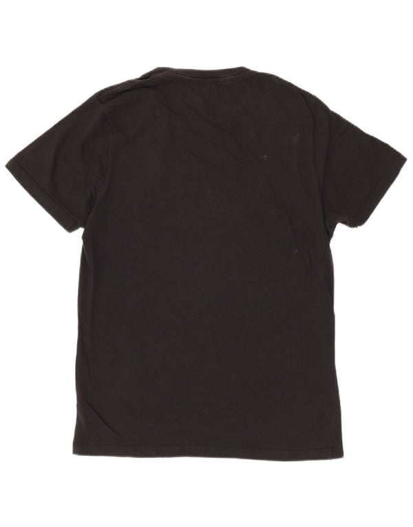 Jack & Jones Mens Graphic T-Shirt Top Medium Black Cotton