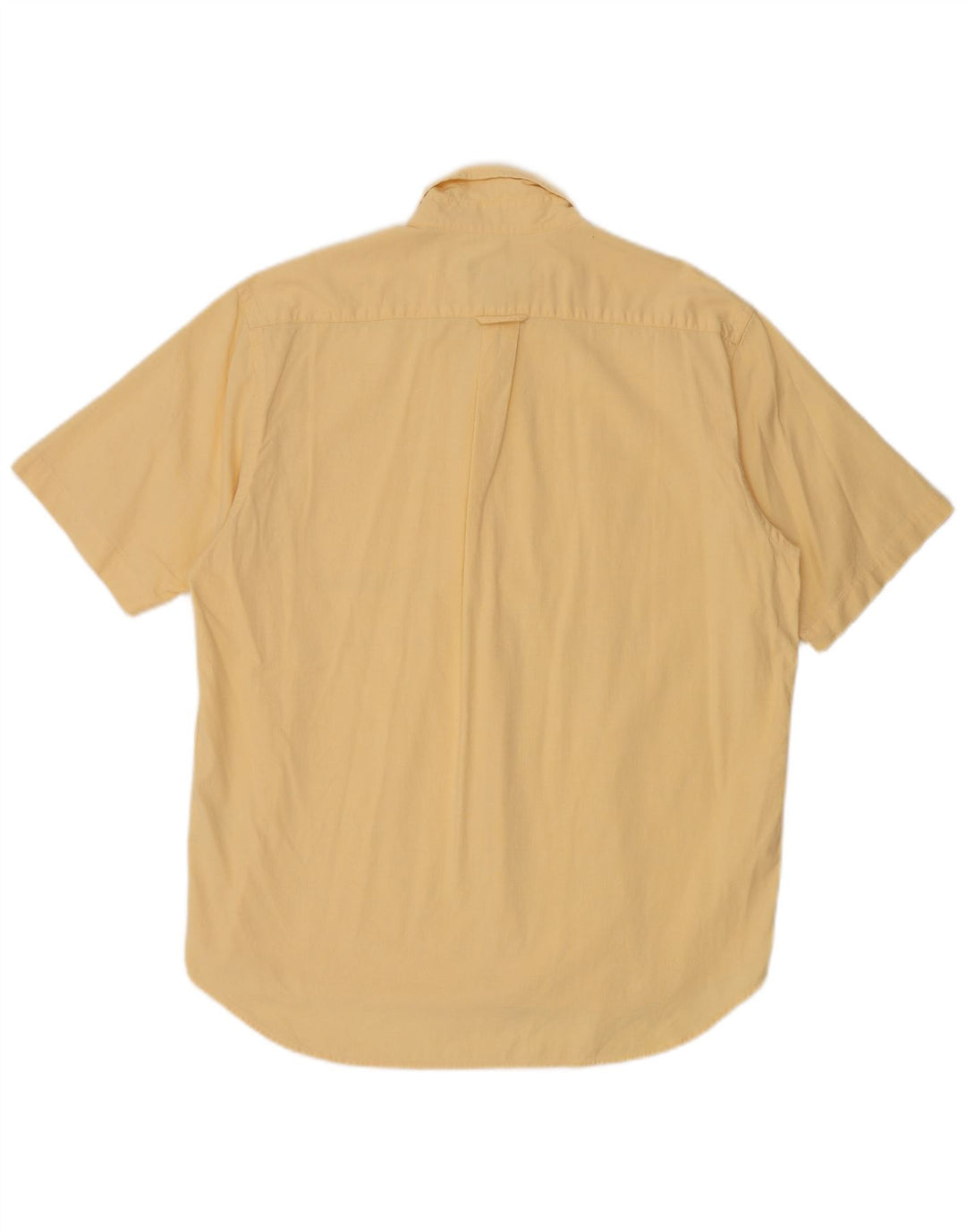 Eddie Bauer Mens Short Sleeve Shirt Medium Yellow Cotton