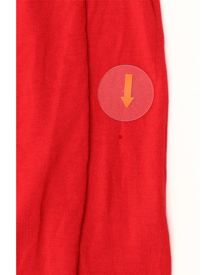 Marks & Spencer Womens Boat Neck Jumper Sweater UK 14 medium Red Wool