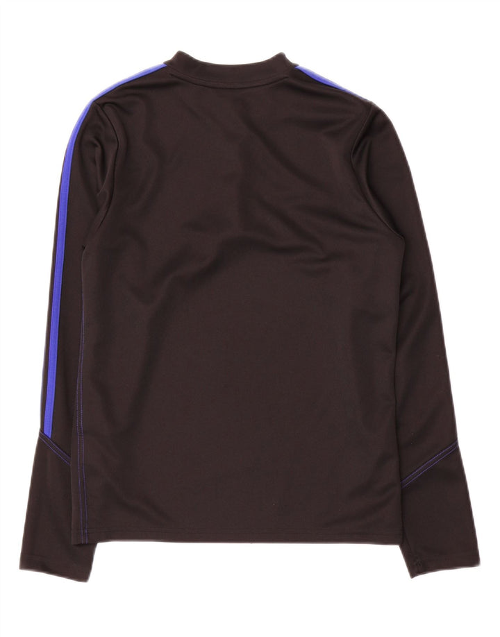 Adidas Boys Aeroready Zip Neck Pullover Tracksuit Top 13-14 Years Black