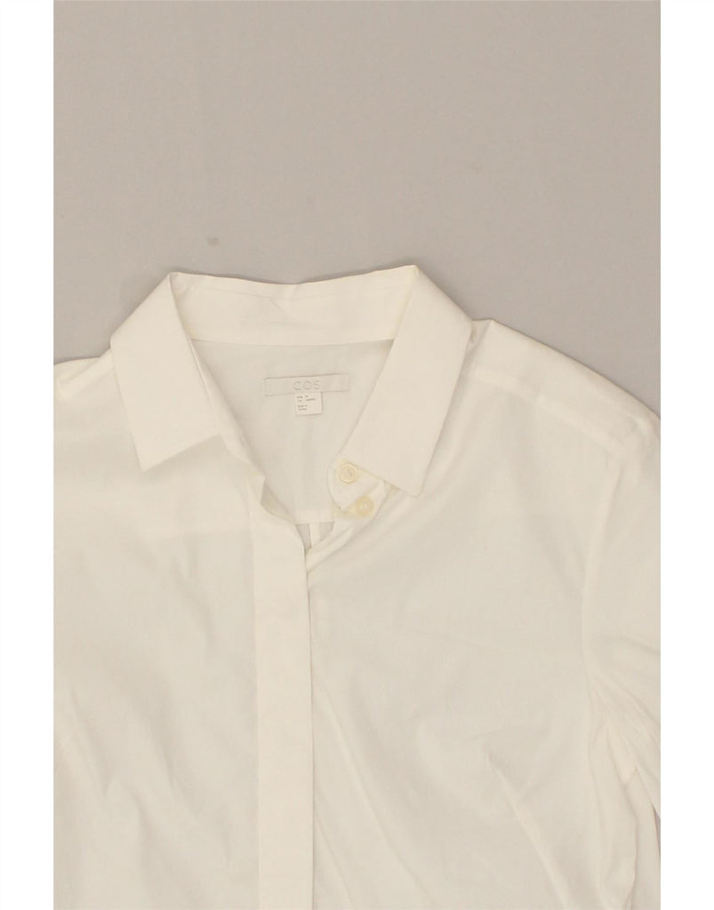 COS Womens Shirt IT 34 2XS White Cotton Vintage Cos and Second-Hand Cos from Messina Hembry 