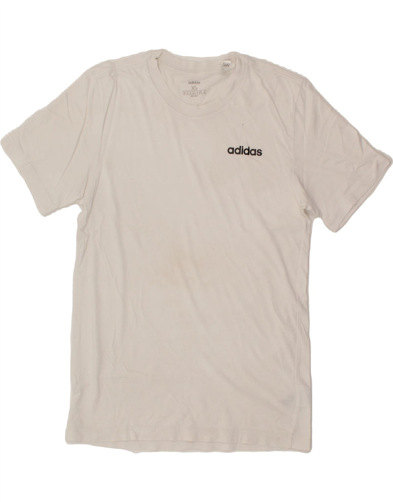 ADIDAS Mens T-Shirt Top XS White Cotton Vintage Adidas and Second-Hand Adidas from Messina Hembry 