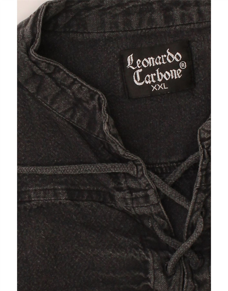 LEORNADO CARBONE Mens T-Shirt Top 2XL Grey Vintage Leornado Carbone and Second-Hand Leornado Carbone from Messina Hembry 