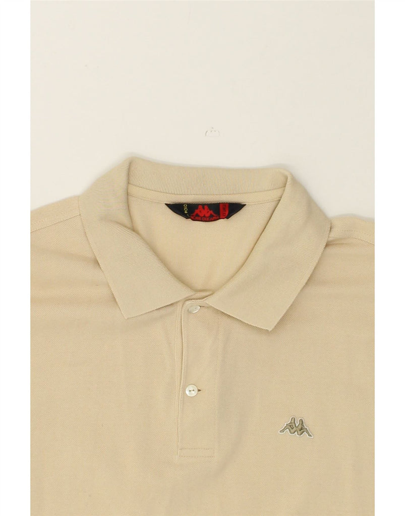 KAPPA Mens Polo Shirt 2XL Beige Cotton | Vintage Kappa | Thrift | Second-Hand Kappa | Used Clothing | Messina Hembry 