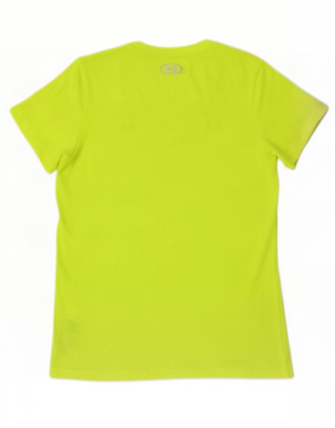 Under Armour Womens Heat Gear T-Shirt Top UK 12 Medium Yellow Polyester