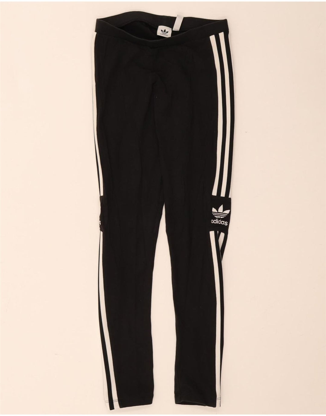 Adidas Womens Leggings UK 10 Small Black Cotton