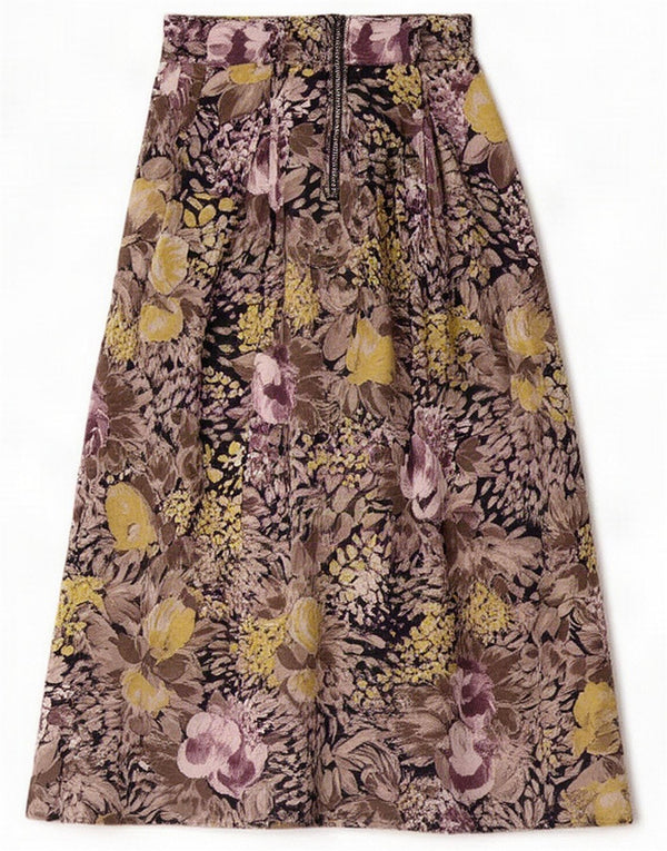 Vintage Womens Midi Skirt Medium W28 Multicoloured Floral