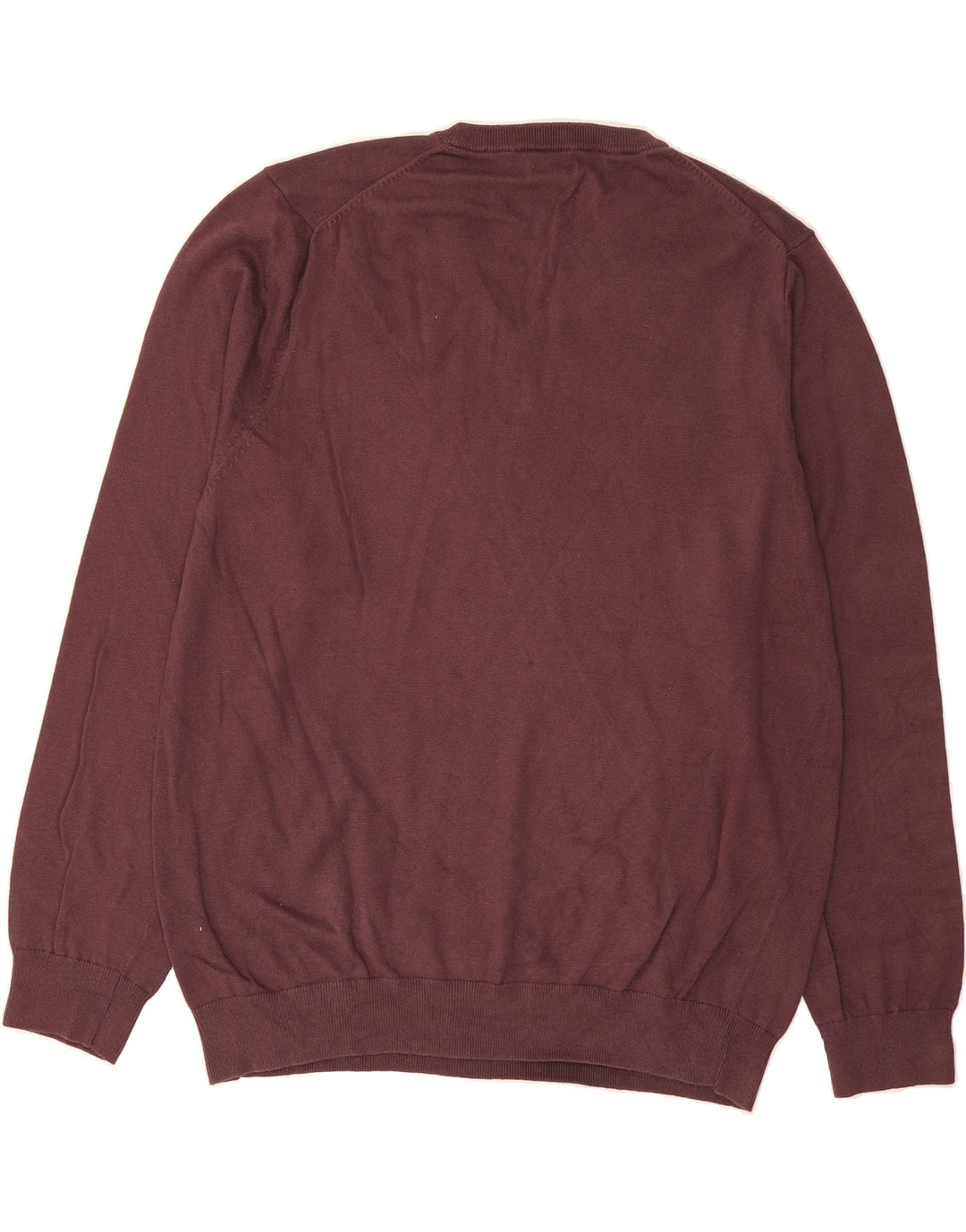 IZOD Mens V-Neck Jumper Sweater XL Maroon Cotton Vintage Izod and Second-Hand Izod from Messina Hembry 
