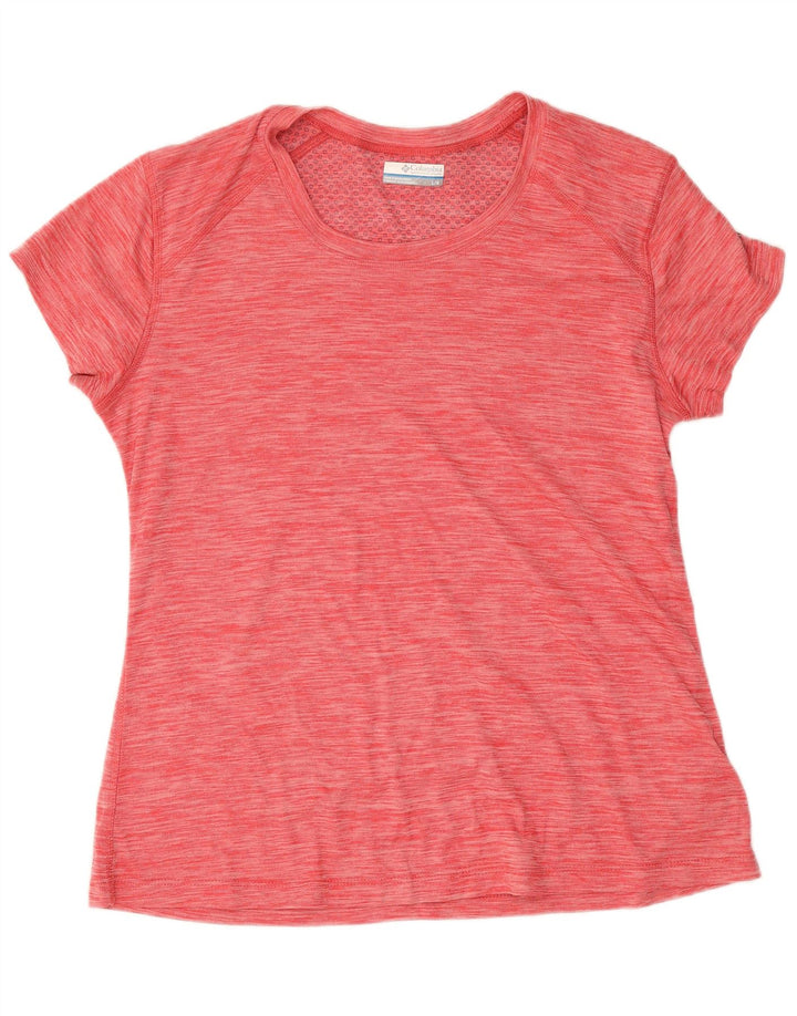 Columbia Womens T-Shirt Top UK 14 Large Red Flecked Polyester